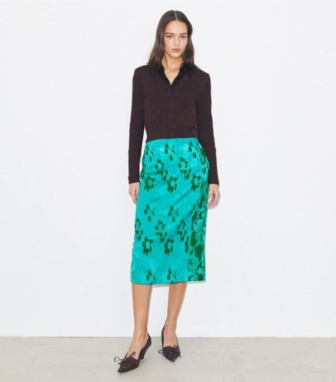 Gonna in viscosa jacquard Gonna in viscosa jacquard