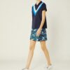 Gonna-pantaloncino da golf in twill tecnico stampato Gonna-pantaloncino da golf in twill tecnico stampato