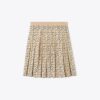 Gonna plissettata in viscosa con T Monogram Gonna plissettata in viscosa con T Monogram