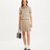 Gonna plissettata in viscosa con T Monogram Gonna plissettata in viscosa con T Monogram