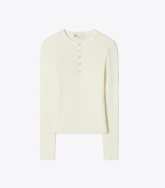 Henley in viscosa a costine