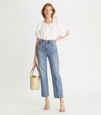 Jeans a vita alta dritti