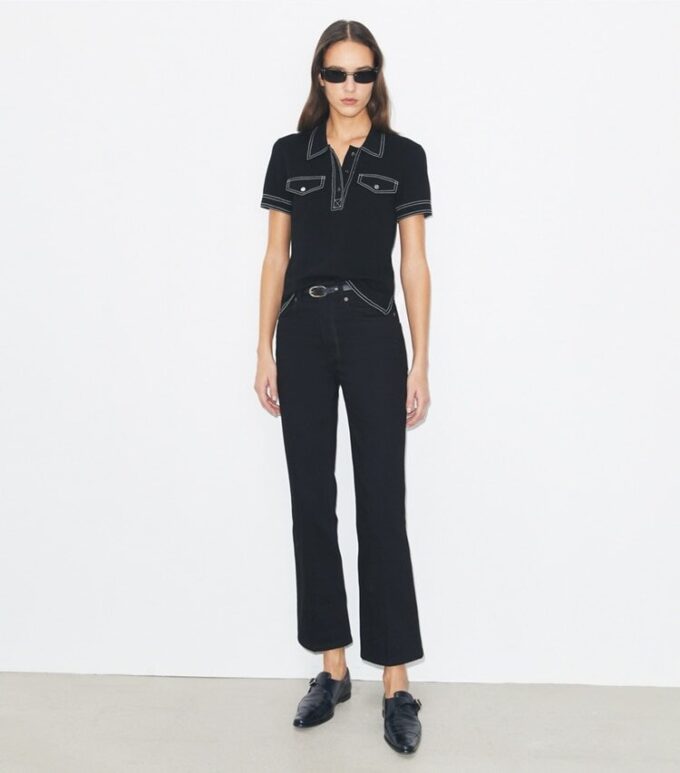 Jeans cropped a zampa Jeans cropped a zampa