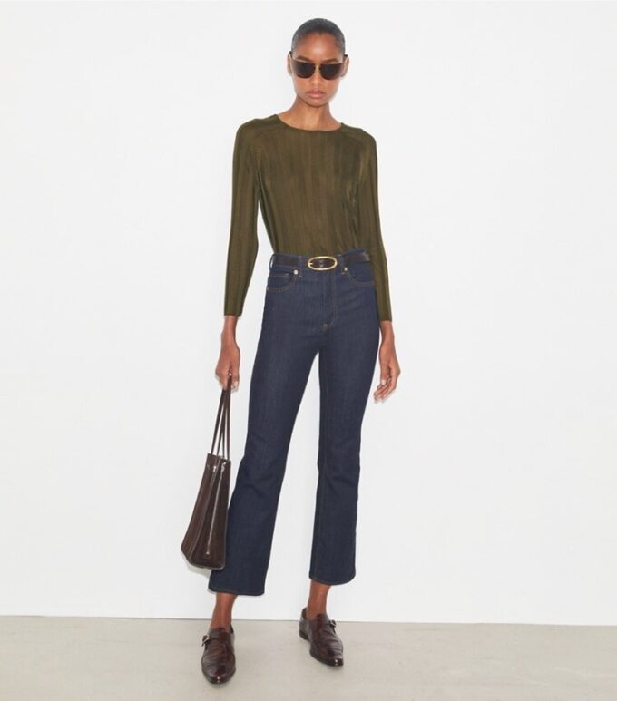 Jeans cropped a zampa Jeans cropped a zampa