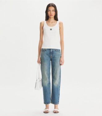 Jeans dritti a gamba larga