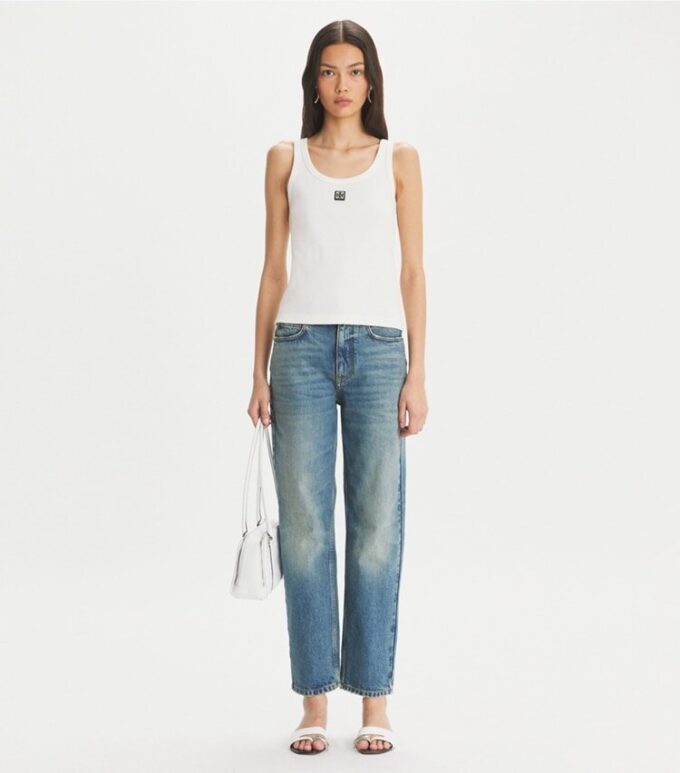 Jeans dritti a gamba larga