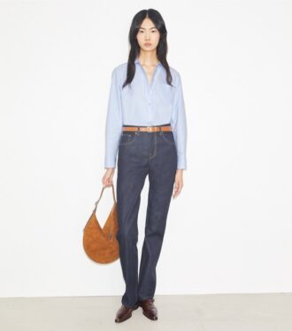 Jeans in denim a gamba dritta