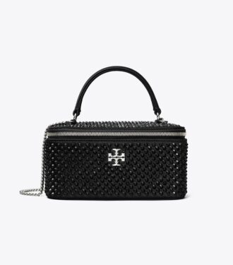 Kira Embellished Satin Vanity Case