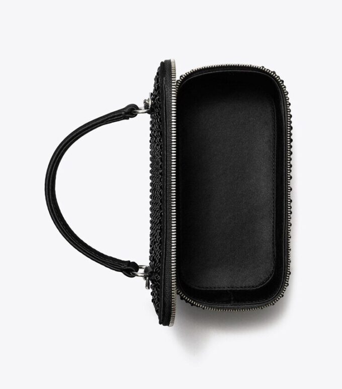 Kira Embellished Satin Vanity Case