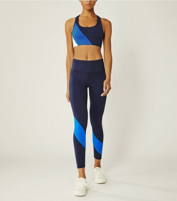 Leggings a vita altissima con blocchi di colore Leggings a vita altissima con blocchi di colore