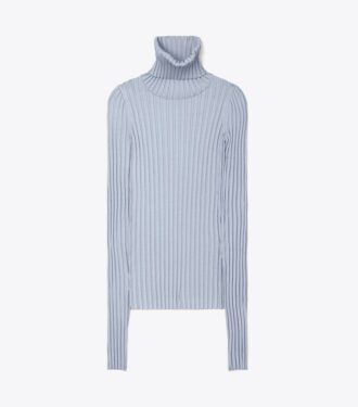 Maglia a collo alto a coste