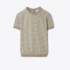 Maglia a collo alto in nylon a righe