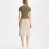 Maglia a collo alto in nylon a righe