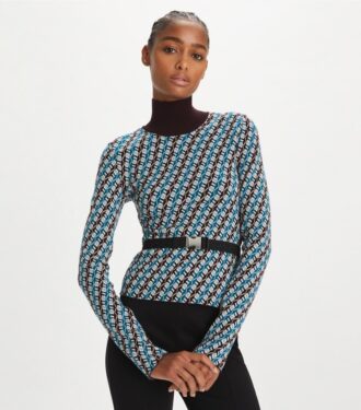 Maglia a collo alto jacquard Maglia a collo alto jacquard