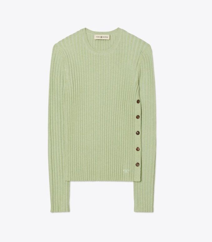 Maglia girocollo a righe lurex Maglia girocollo a righe lurex