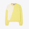 Maglia girocollo in felpa francese con blocchi di colore diagonali Maglia girocollo in felpa francese con blocchi di colore diagonali