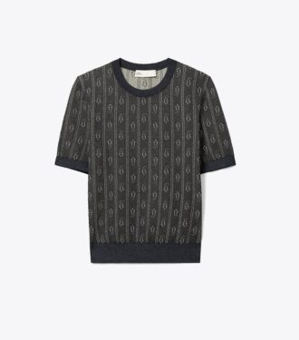 Maglia girocollo jacquard