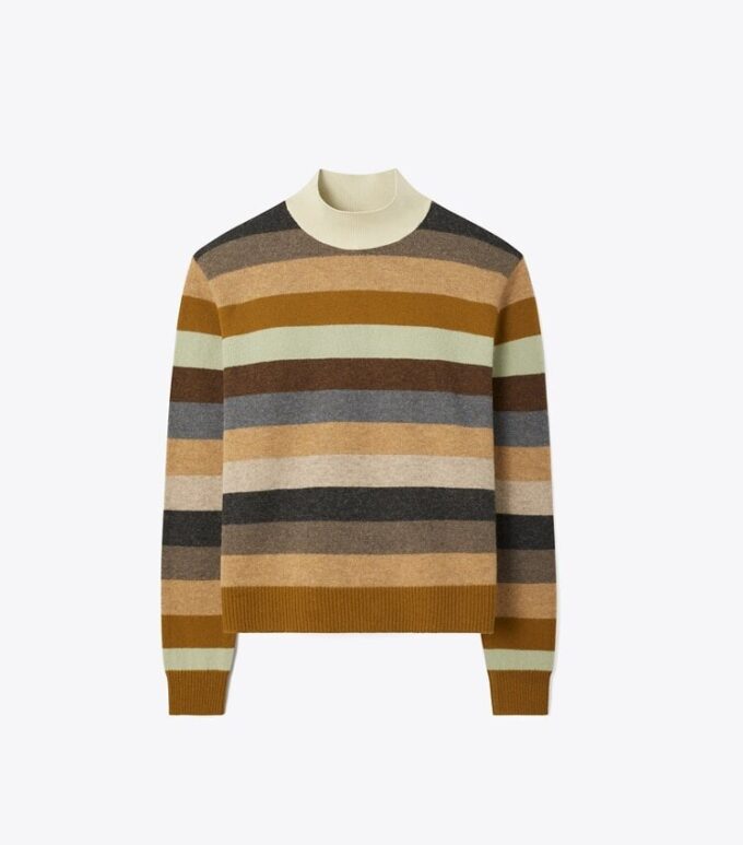 Maglione a collo alto in lana merino