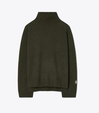 Maglione a collo alto in lana merino