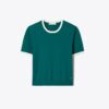 Maglione a maniche corte con bordi a contrasto Maglione a maniche corte con bordi a contrasto