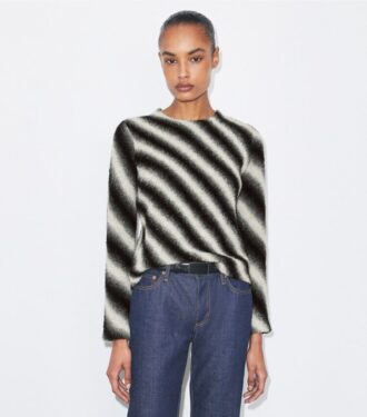 Maglione a righe in lana