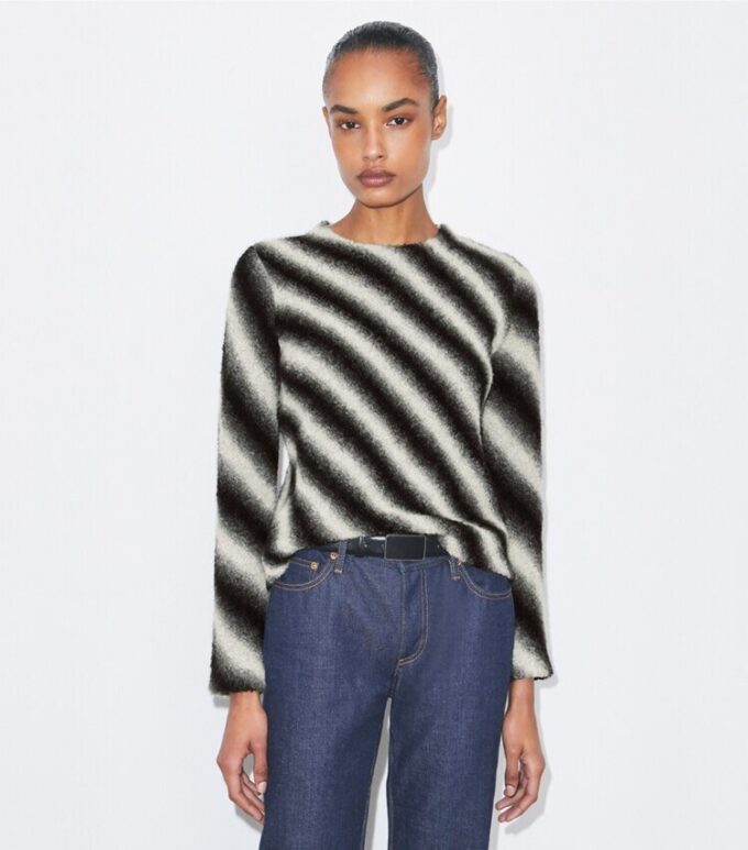 Maglione a righe in lana Maglione a righe in lana