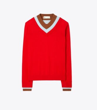 Maglione a tre strati con blocchi di colore