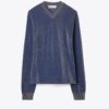 Maglione con scollo a V metallizzato Maglione con scollo a V metallizzato