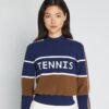 Maglione da tennis corto in nylon tecnico Maglione da tennis corto in nylon tecnico