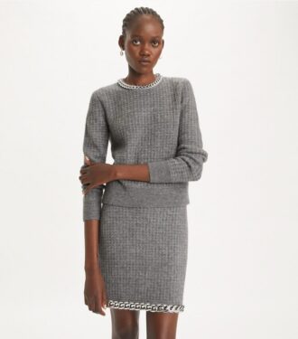 Maglione girocollo con catena