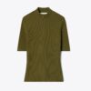 Maglione girocollo con mezza zip