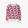 Maglione girocollo in lana jacquard Maglione girocollo in lana jacquard