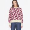 Maglione girocollo in lana jacquard Maglione girocollo in lana jacquard