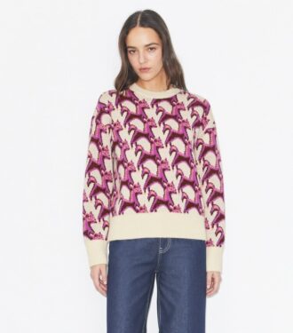 Maglione girocollo in lana jacquard