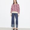 Maglione girocollo in lana jacquard Maglione girocollo in lana jacquard