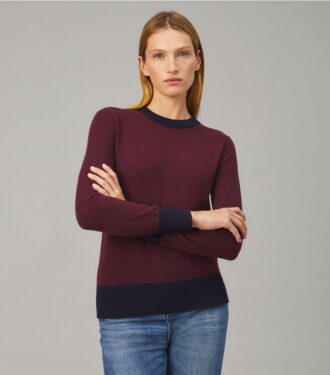 Maglione in cashmere color block