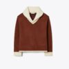 Maglione in lana con collo a contrasto Maglione in lana con collo a contrasto