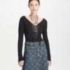 Maglione in lana con lacci