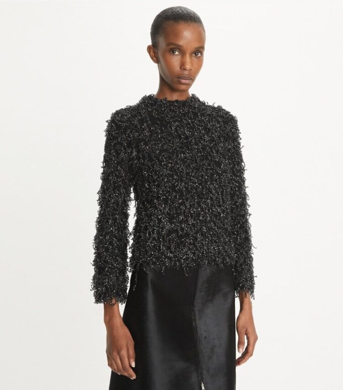 Maglione in lana con paillettes