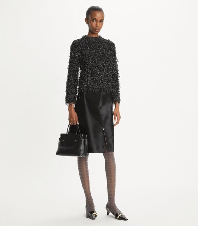 Maglione in lana con paillettes