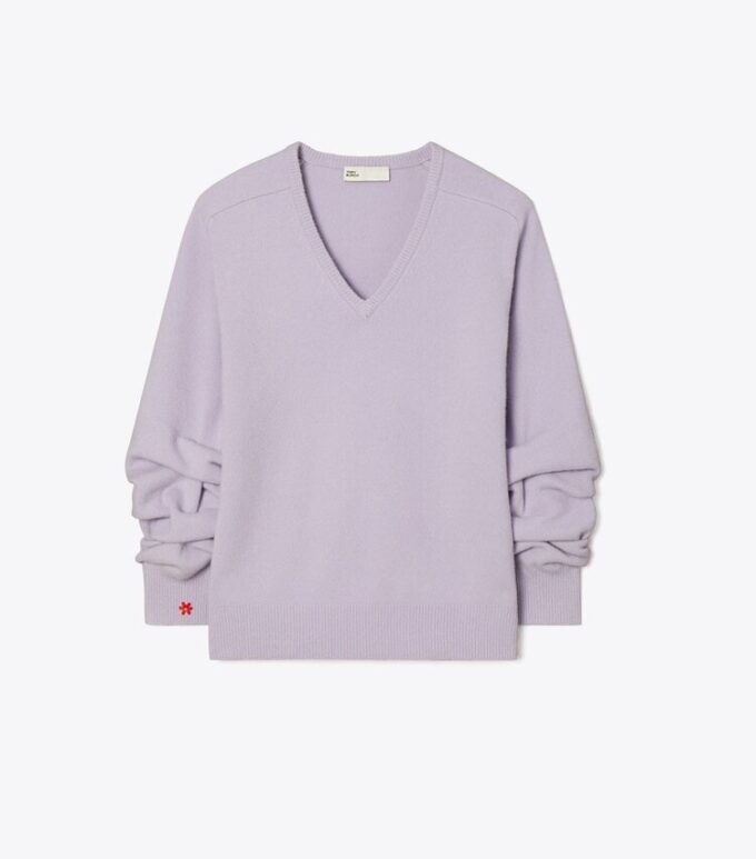 Maglione in lana con scollo a V