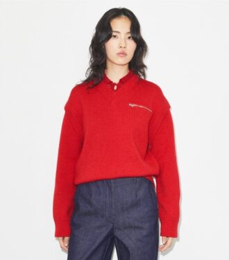 Maglione in lana con scollo a V