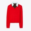 Maglione in lana merino a strati
