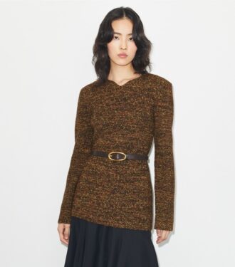 Maglione in nylon e viscosa melange