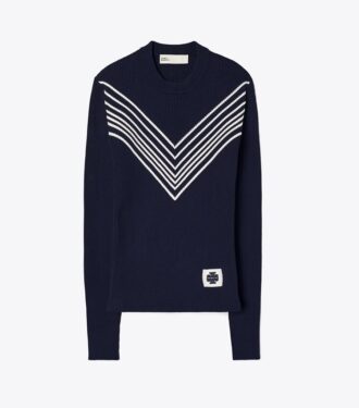 Maglione in viscosa con motivo chevron