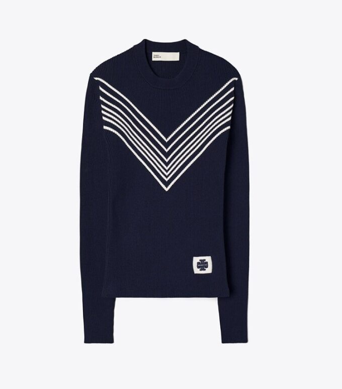 Maglione in viscosa con motivo chevron Maglione in viscosa con motivo chevron