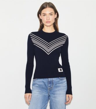 Maglione in viscosa con motivo chevron