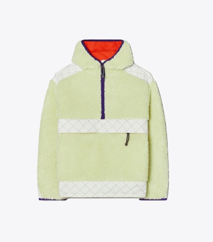 Maglione oversize con cappuccio in pile Maglione oversize con cappuccio in pile