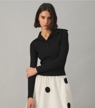 Maglione polo con bottoni