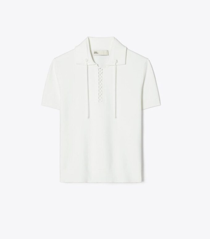 Maglione polo con lacci